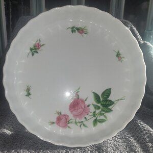 Christineholm Porcelain Rose Fluted Quiche Bakeware Dish 9.75” x 1.5"